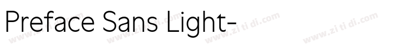Preface Sans Light字体转换
